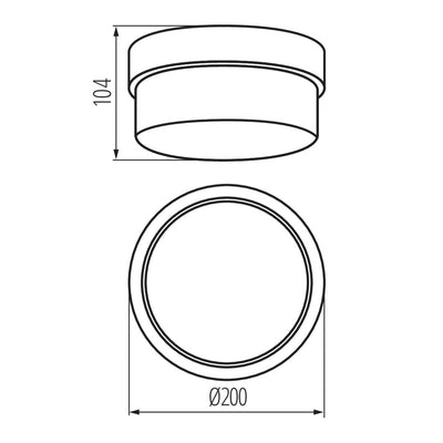 PLAFONIERA CON LAMPADA CAMBIABILE TUNA MINI N - KANLUX