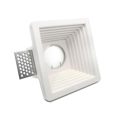 GU10 FITTING GESSO WHITE RECESSED LIGHT QUADRATO