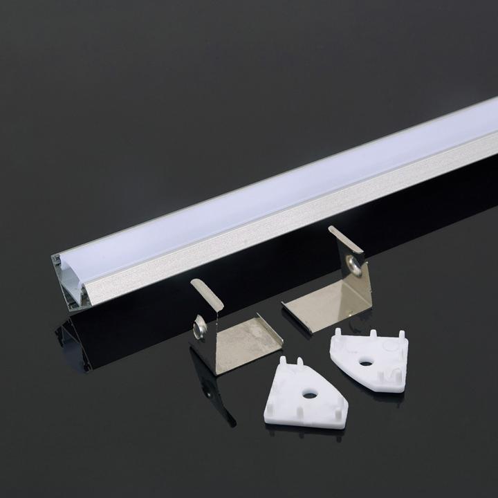 PROFILO IN ALLUMINIO 2000 X 19 X19MM MILKY