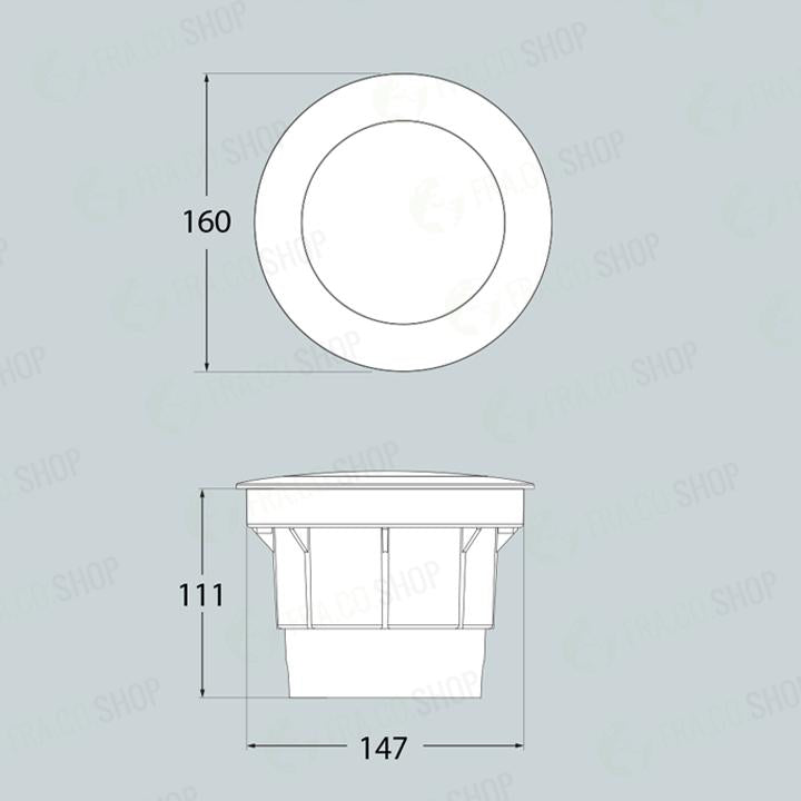CECI 160 GRIGIO SATIN LED GX53 10W CCT