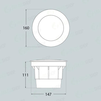 CECI 160 GRIGIO SATIN LED GX53 10W CCT