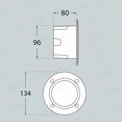 LETI 100 ROUND NERO OPALE LED GX53 3W 4000K