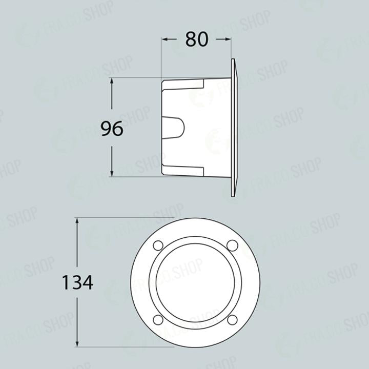 LETI 100 ROUND GRIGIO OPALE   LED GX53 3W CCT