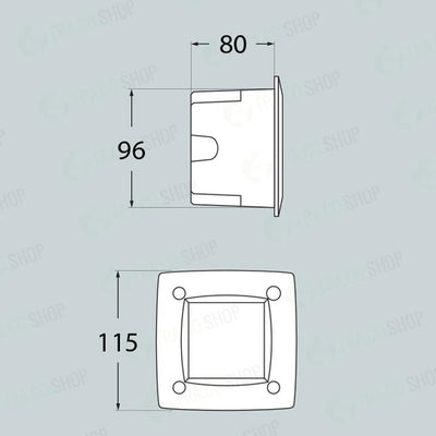 LETI 100 SQUARE NERO OPALE    LED GX53 3W CCT