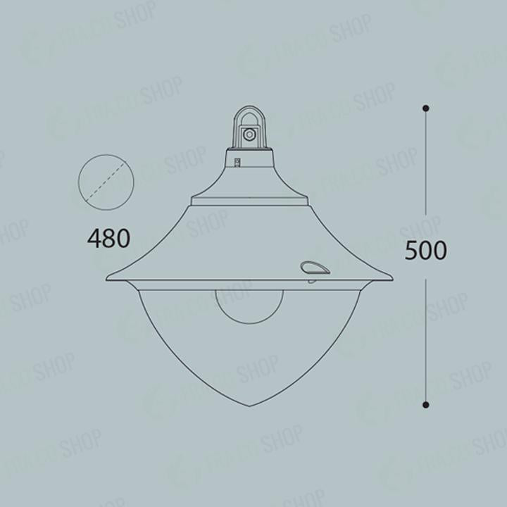 LUIGI 400 DR NERO TRASP POWER LED E27 50W 4000K