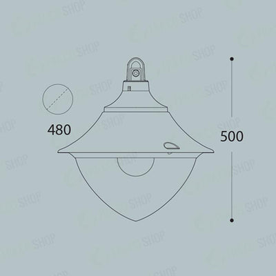 LUIGI 400 DR NERO TRASP POWER LED E27 50W 4000K