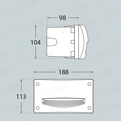 LETI 200 HS NERO OPALE LED     GX53 3W 4000K