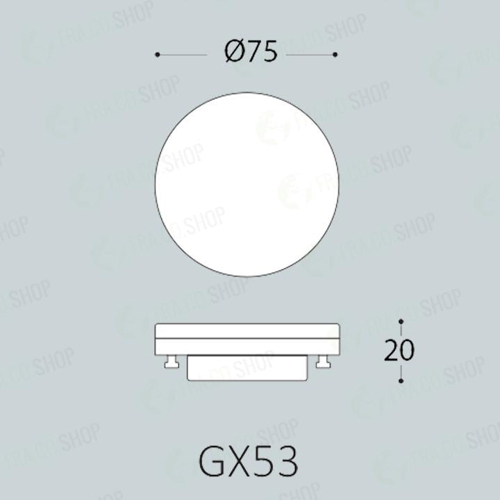 LAMPADINA LED GX53 3W CCT 3000K-4000K-6000K