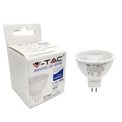 LED FARETTO SAMSUNG CHIP - GU5.3 6.5W MR16 RIPPLE PLASTICA 38  4000K