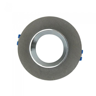 GU10 FITTING GYPSUM METAL GREY RECESSED LIGHT CHROME ROTONDA