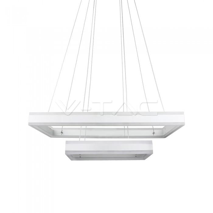 115W SOFT LIGHT CHANDELIER DIMMERABILE QUADRATO BIANCO 3000K