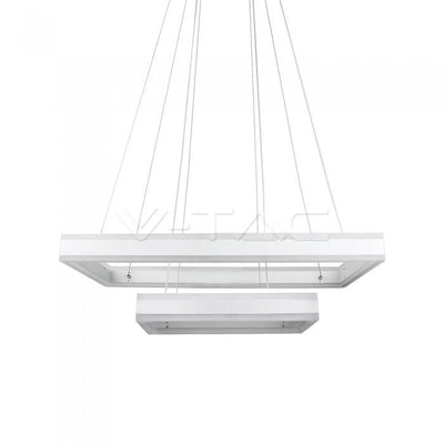 115W SOFT LIGHT CHANDELIER DIMMERABILE QUADRATO BIANCO 3000K