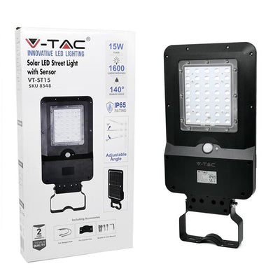 15W LED LAMPADA SOLARE CORPO NERO 4000K