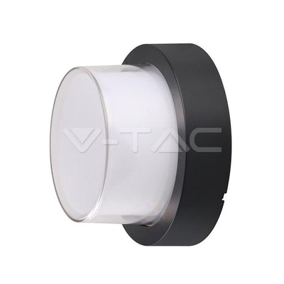 12W LED WALL LIGHT NERO ROTONDO 3000K