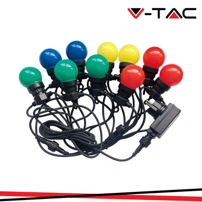 LED STRING LIGHT 10M. 20 X 0.5W EU LAMPADINE RGBY