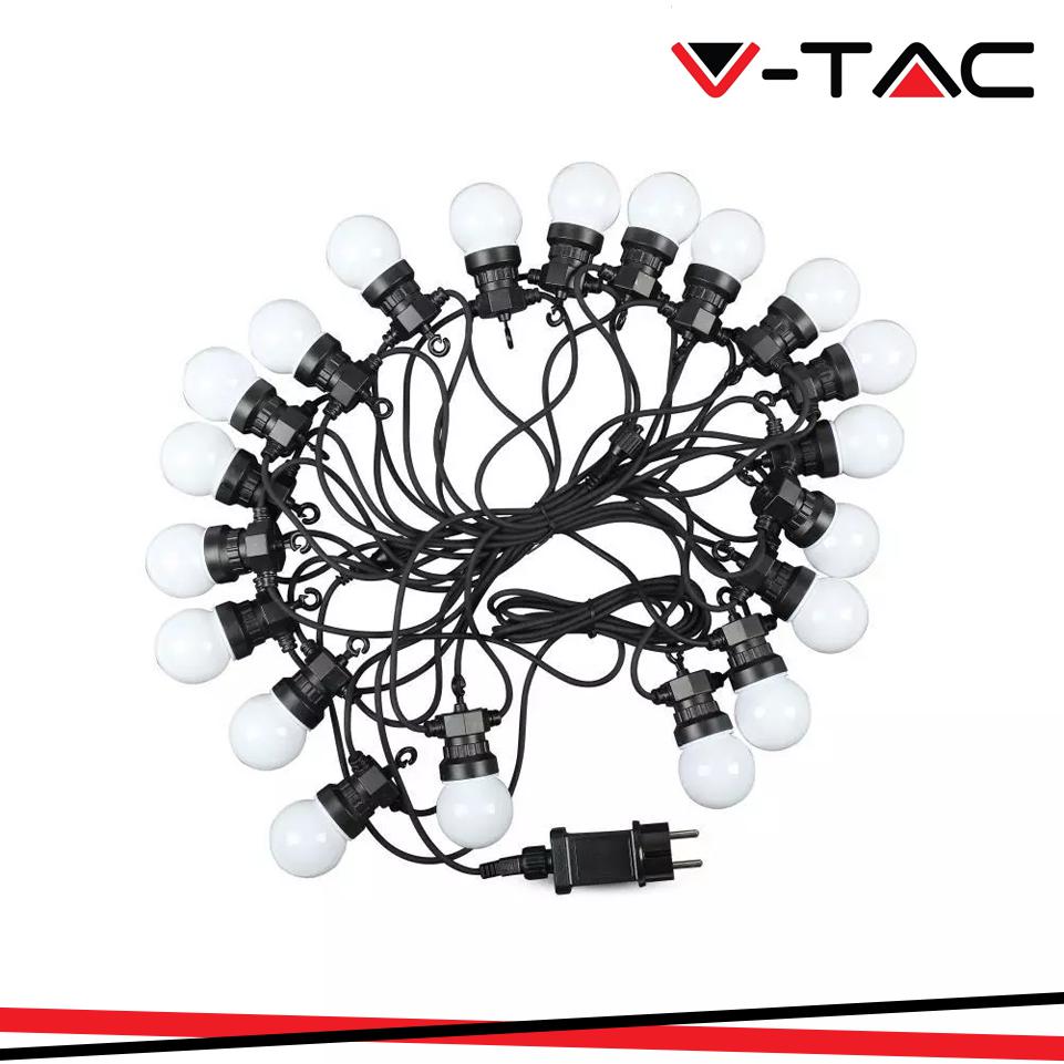 LED STRING LIGHT 10M. 20 X 0.5W EU LAMPADINE 6000K