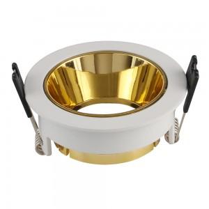 GU10 FITTING BIANCO, GOLD ROTONDA