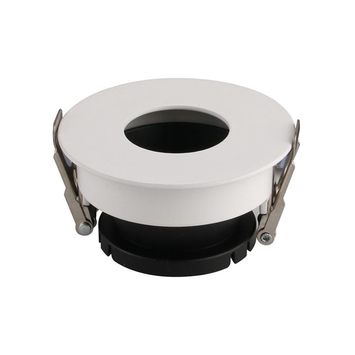 GU10 FITTING BIANCO, BLACK ROTONDA