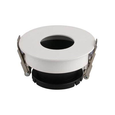 GU10 FITTING BIANCO, BLACK ROTONDA