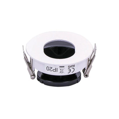 GU10 FITTING WHITE+BLACK ROUND