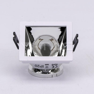 GU10 FITTING WHITE+CHORME SQUARE