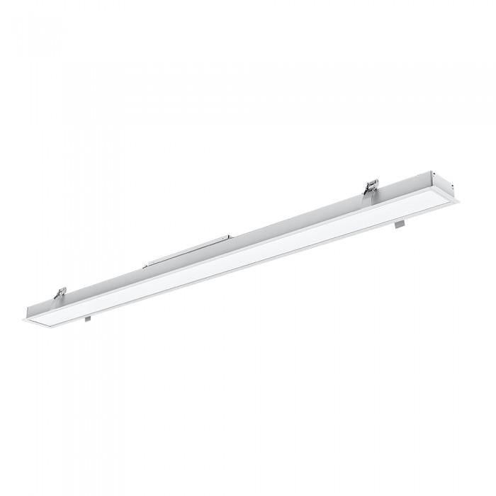 LUCE LINEARE LED SAMSUNG CHIP - 40W INCASSO CORPO D ARGENTO 4000K W: 70MM