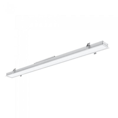 LUCE LINEARE LED SAMSUNG CHIP - 40W INCASSO CORPO D ARGENTO 4000K W: 70MM
