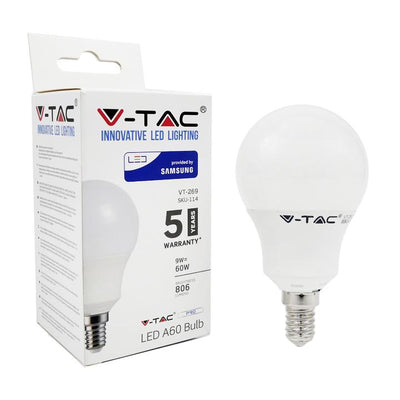 LED LAMPADINA - SAMSUNG CHIP 9W E14 PLASTICA A60 3000K