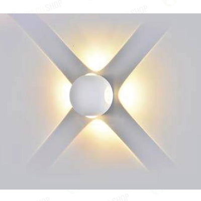 4W LED WALL LIGHT CORPO BIANCO ROTONDO 3000K IP65