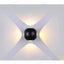 4W LED WALL LIGHT CORPO NERO ROTONDO 4000K IP65