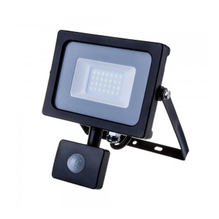 20W LED PROIETTORE CON SENSORE SAMSUNG CHIP CUT-OFF FUNZIONE CORPO NERO 3000K