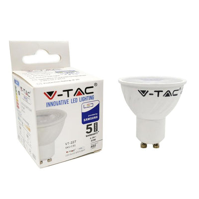 LED LAMPADINA SAMSUNG CHIP GU10 6.5W RIPPLE PLASTICA 38  D 4000K