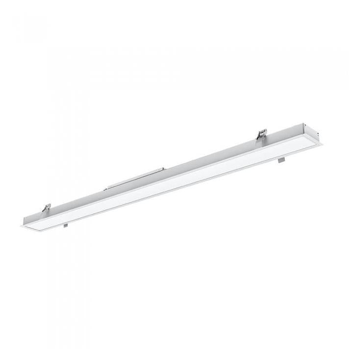 LUCE LINEARE LED SAMSUNG CHIP - 40W INCASSO CORPO D ARGENTO 6400K