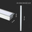 LUCE LINEARE LED SAMSUNG CHIP - 40W INCASSO CORPO D ARGENTO 6400K