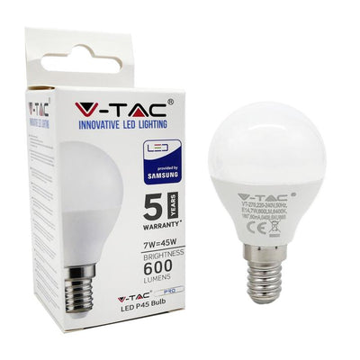 LED LAMPADINA SAMSUNG CHIP 7W E14 P45 PLASTICA 6000K