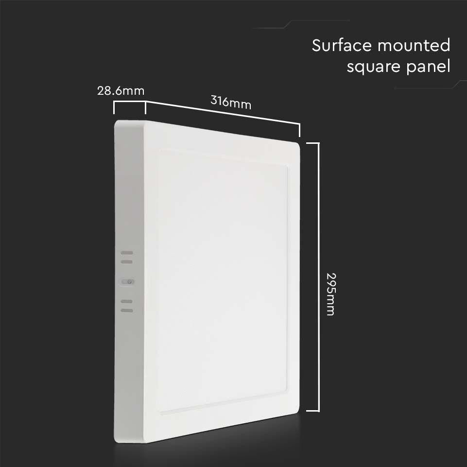 12W LED PANNELLO PER MONTAGGIO ESTERNO QUADRATO 6500K