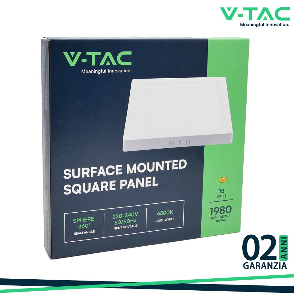 18W LED BACKLIT SURFACE PANNELLO QUADRATO 3000K