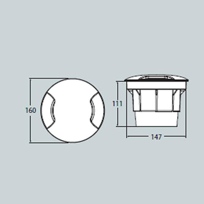 CECI 160 2L NERO BLU LED GX53  10W 4000K