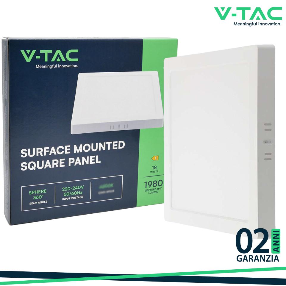 18W LED BACKLIT SURFACE PANNELLO QUADRATO 4000K