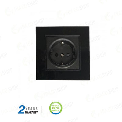 EU INTERRUTTORE 16A PANNELLO IN VETRO SINGOLO NERO