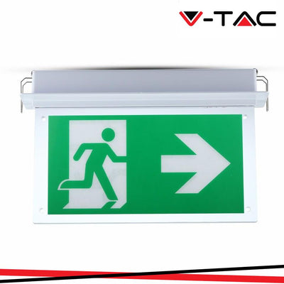 2W LED RECESED FIXED EMERGENCY EXIT LIGHT 6000K