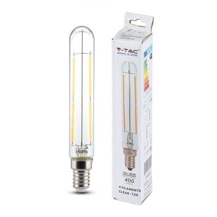 LED LAMPADINA - 4W E14 T20 FILAMENTO CLEAR GLASS 4000K