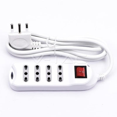 4 POS CON INTERRUTTORE LUMINOSO 10/16A BIPASSO CON ATTACCO A PARETE