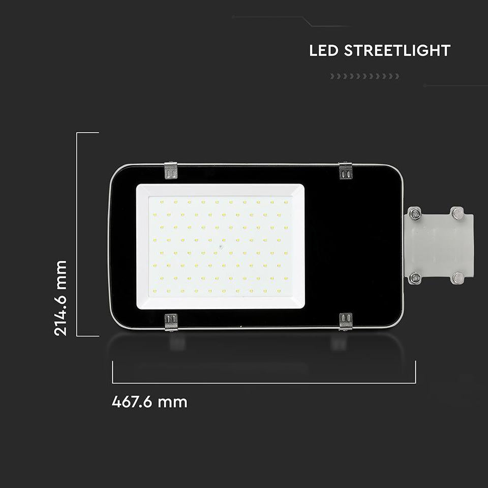 LED ARMATURA STRADALE SAMSUNG CHIP A++ 5 ANNI WARRANTY - 50W CORPO GRIGGIO 6400K