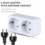 2 WAYS ADAPTER WITH EARTHING CONTACT 10/16A 250V WHITE