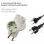3 WAYS ADAPTER WITH EARTHING CONTACT 10/16A 250V WHITE