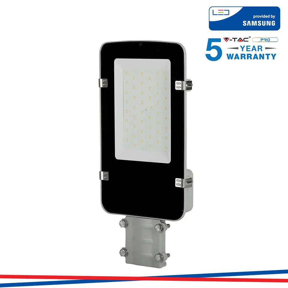 LED ARMATURA STRADALE SAMSUNG CHIP A++ 5 ANNI WARRANTY - 30W CORPO GRIGGIO 4000K