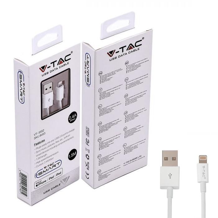 IPHONE CABLE WHITE WITH MFI LICENCE