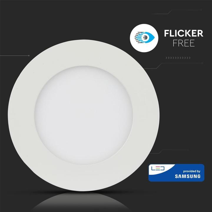6W LED PANNELLO PREMIUM SAMSUNG CHIP ROTONDO 3000K