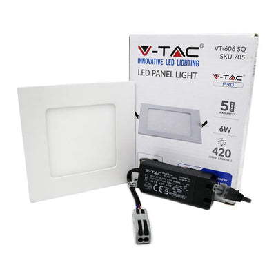 6W LED PANNELLO PREMIUM SAMSUNG CHIP QUADRATO 3000K